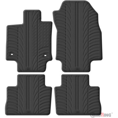 Gledring Set tapis de caoutchouc sur mesure pour Toyota RAV4 Hybrid 2019- & Suzuki Across Hybrid 2020- (T profil 4-pièces + clip