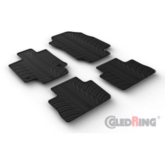 Gledring Set tapis de caoutchouc sur mesure pour Toyota RAV4 Hybrid 2019- & Suzuki Across Hybrid 2020- (T profil 4-pièces + clip 2