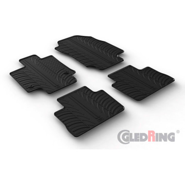 Gledring Set tapis de caoutchouc sur mesure pour Toyota RAV4 Hybrid 2019- & Suzuki Across Hybrid 2020- (T profil 4-pièces + clip