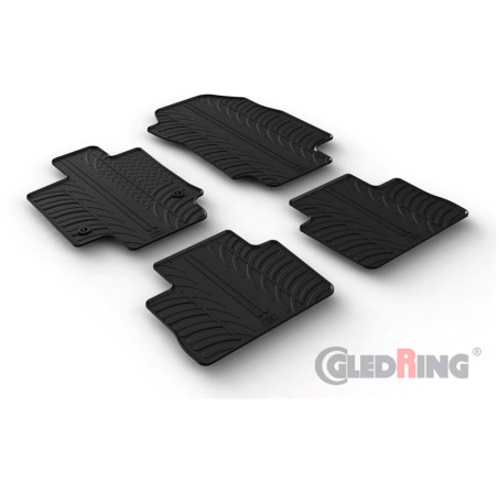 Gledring Set tapis de caoutchouc sur mesure pour Toyota RAV4 Hybrid 2019- & Suzuki Across Hybrid 2020- (T profil 4-pièces + clip