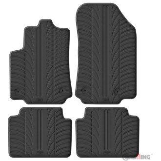 Gledring Set tapis de caoutchouc sur mesure pour Citroën C3 Aircross 2017-2024 (T profil 4-pièces + clips de montage)