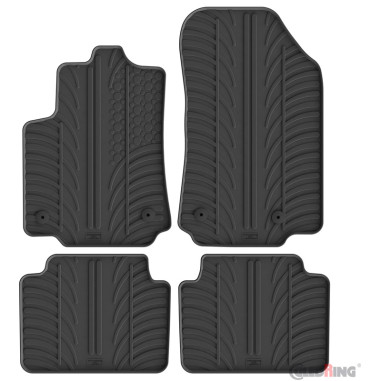 Gledring Set tapis de caoutchouc sur mesure pour Citroën C3 Aircross 2017-2024 (T profil 4-pièces + clips de montage)