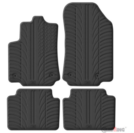 Gledring Set tapis de caoutchouc sur mesure pour Citroën C3 Aircross 2017-2024 (T profil 4-pièces + clips de montage)