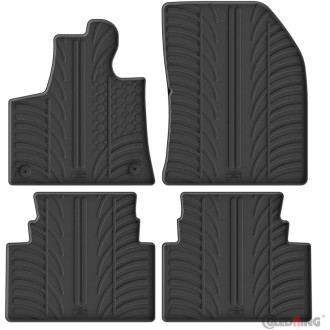Gledring Set tapis de caoutchouc sur mesure pour Citroën C5 Aircross 2018-2025 (T Profil 4- pièces + clips de montage)