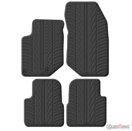 Gledring Set tapis de caoutchouc sur mesure pour Citroen C4 III 5-portes 2020- & C4 X 2022- excl. e-C4/Hybrid (T profil 4-pièces