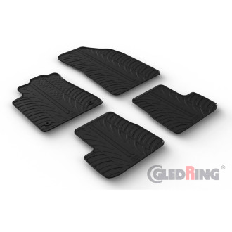 Gledring Set tapis de caoutchouc sur mesure pour Citroen C3 IV (Puretech) 2024- excl. MHEV/e-C3 (T profil 4-pièces + clips de mo 2