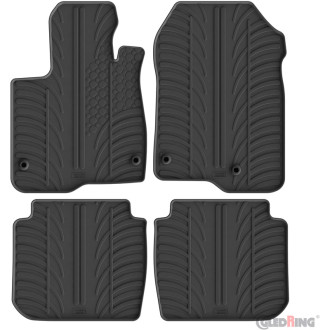 Gledring Set tapis de caoutchouc sur mesure pour Honda CR-V VI (RS_) Hybrid 2023- (T profil 4-pièces + clips de montage)