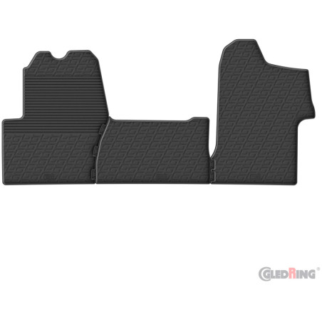 Gledring Set tapis de caoutchouc sur mesure pour Opel Movano 2015-2022 & Renault Master 2015-2024 (G profil 3-pièces)