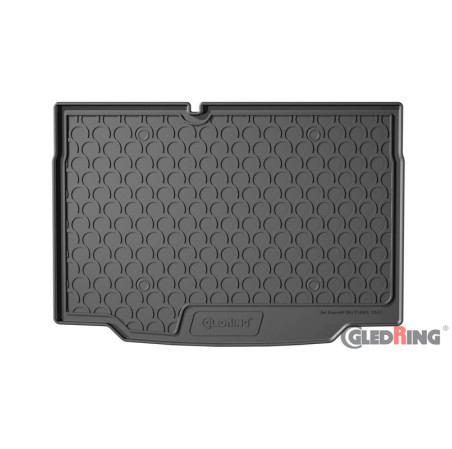 Gledring Tapis de Coffre Rubbasol (caoutchouc) sur mesure pour Renault Clio E HB 5-portes 2019-2026 (sol en bas)