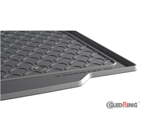 Gledring Tapis de Coffre Rubbasol (caoutchouc) sur mesure pour Renault Clio E HB 5-portes 2019-2026 (sol en bas)