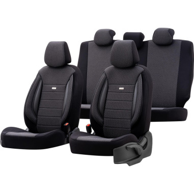 otoM Housse de sièges universel en textile 'SelectedFit Sports' Noir - 11-pièces - adapté aux Side-Airbags