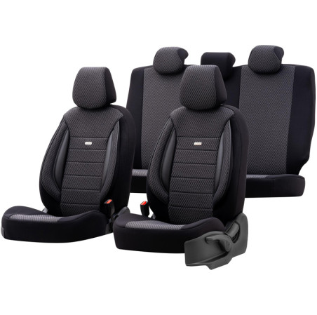 otoM Housse de sièges universel en textile 'SelectedFit Sports' Noir - 11-pièces - adapté aux Side-Airbags
