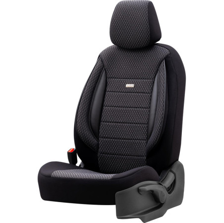 otoM Housse de sièges universel en textile 'SelectedFit Sports' Noir - 11-pièces - adapté aux Side-Airbags