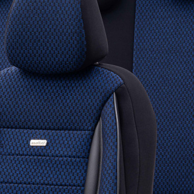 otoM Housse de sièges universel en textile 'SelectedFit Sports' Noir/Bleu - 11-pièces - adapté aux Side-Airbags