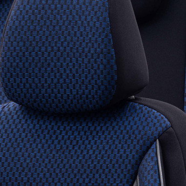 otoM Housse de sièges universel en textile 'SelectedFit Sports' Noir/Bleu - 11-pièces - adapté aux Side-Airbags