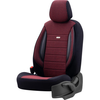 otoM Housse de sièges universel en textile 'SelectedFit Sports' Noir/Rouge - 11-pièces - adapté aux Side-Airbags 2