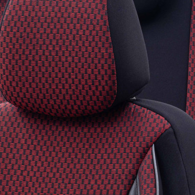 otoM Housse de sièges universel en textile 'SelectedFit Sports' Noir/Rouge - 11-pièces - adapté aux Side-Airbags