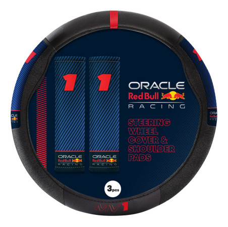 Red Bull Oracle Housse de volant universel + Protèges ceinture - Type 002 MV1 - Noir/Rouge/Bleu