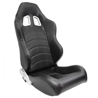 AutoStyle Siège baquet 'Type Z' - Noir Look-Carboné - Dossier réglable - incl. glissières
