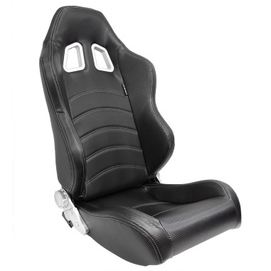 AutoStyle Siège baquet 'Type Z' - Noir Look-Carboné - Dossier réglable - incl. glissières