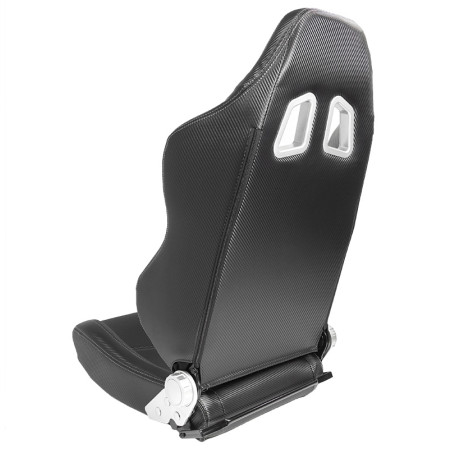 AutoStyle Siège baquet 'Type Z' - Noir Look-Carboné - Dossier réglable - incl. glissières