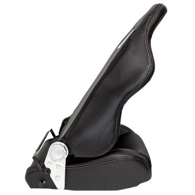 AutoStyle Siège baquet 'Type Z' - Noir Look-Carboné - Dossier réglable - incl. glissières