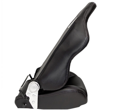 AutoStyle Siège baquet 'Type Z' - Noir Look-Carboné - Dossier réglable - incl. glissières