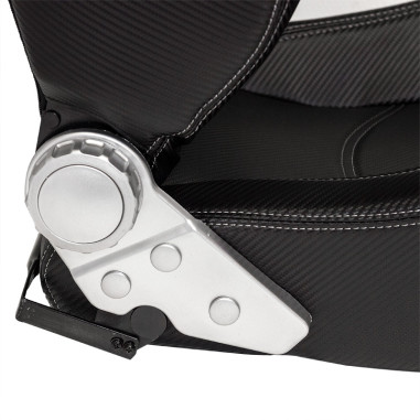 AutoStyle Siège baquet 'Type Z' - Noir Look-Carboné - Dossier réglable - incl. glissières
