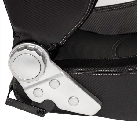 AutoStyle Siège baquet 'Type Z' - Noir Look-Carboné - Dossier réglable - incl. glissières