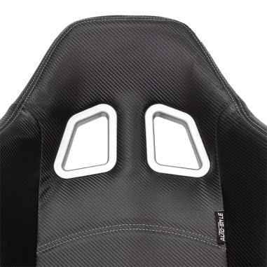AutoStyle Siège baquet 'Type Z' - Noir Look-Carboné - Dossier réglable - incl. glissières
