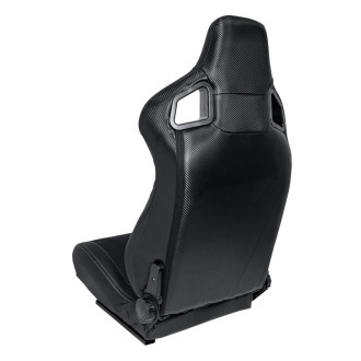 AutoStyle Siège baquet 'RK' - Simili Cuir Noir + Surpiqûres argent - Dossier réglable - incl. glissières 2