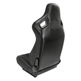 AutoStyle Siège baquet 'AK' - Simili Cuir Noir + Surpiqûres argent - Dossier réglable - incl. glissières 2