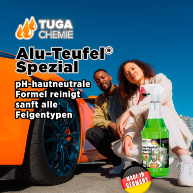 Tuga Chemie Alu-Teufel Spezial Nettoyant de jantes - Vert - 1000ml - Vainqueur du test!