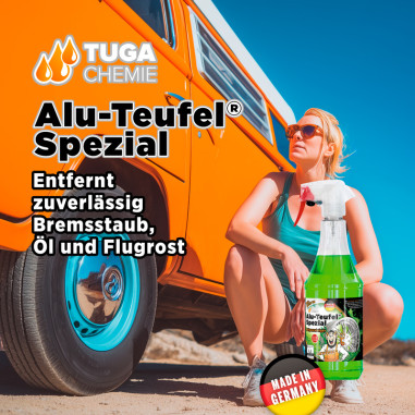 Tuga Chemie Alu-Teufel Spezial Nettoyant de jantes - Vert - 1000ml - Vainqueur du test!