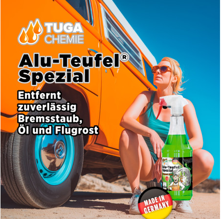 Tuga Chemie Alu-Teufel Spezial Nettoyant de jantes - Vert - 1000ml - Vainqueur du test!