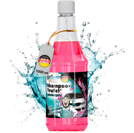 Tuga Chemie Shampoo-Teufel - Shampoing pour lavage de voiture - Rose - 1000ml - avec formule Gloss