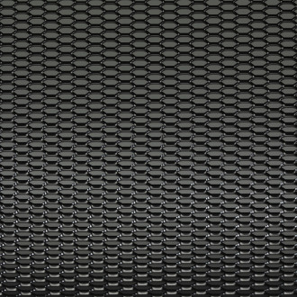 AutoStyle Grillage d'aluminium noir - nid d'abeille 12x6mm - 125x25cm