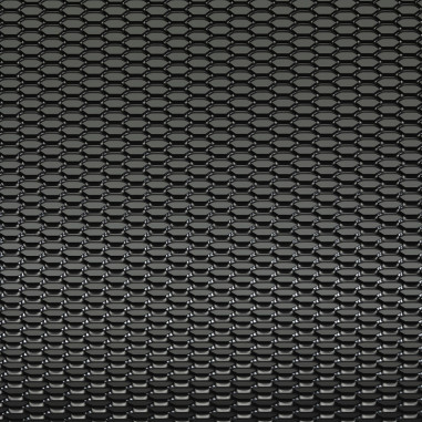 AutoStyle Grillage d'aluminium noir - nid d'abeille 12x6mm - 125x25cm
