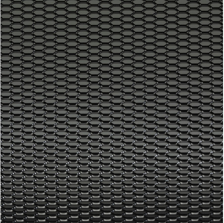 AutoStyle Grillage d'aluminium noir - nid d'abeille 12x6mm - 125x25cm