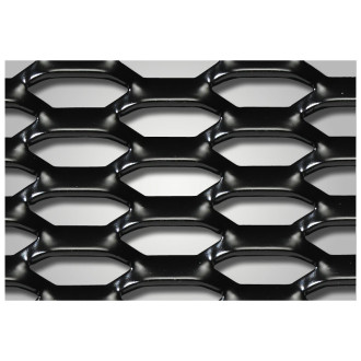 AutoStyle Grillage d'aluminium noir - nid d'abeille 12x6mm - 125x25cm 2