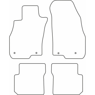 AutoStyle Set de tapis de sol sur mesure pour Alfa Romeo Mito 2008-2016 2