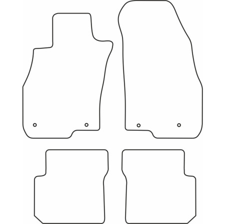 AutoStyle Set de tapis de sol sur mesure pour Alfa Romeo Mito 2008-2016