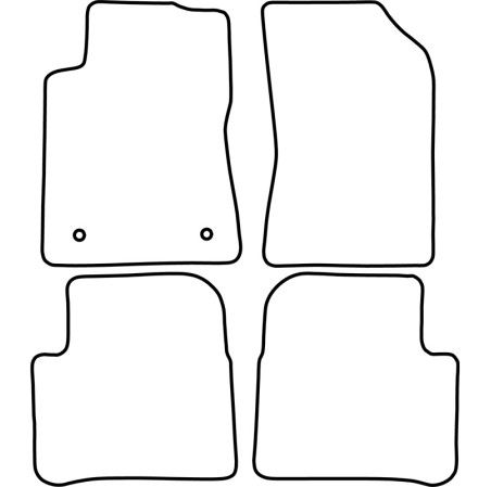 AutoStyle Set de tapis de sol sur mesure pour Citroen C3 2016-2024