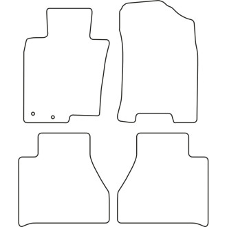AutoStyle Set de tapis de sol sur mesure pour Nissan Navara (D23) 2016- & Renault Alaskan 2017- 2