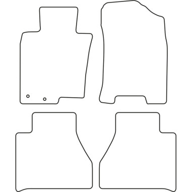 AutoStyle Set de tapis de sol sur mesure pour Nissan Navara (D23) 2016- & Renault Alaskan 2017-