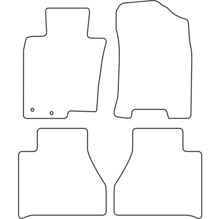 AutoStyle Set de tapis de sol sur mesure pour Nissan Navara (D23) 2016- & Renault Alaskan 2017-