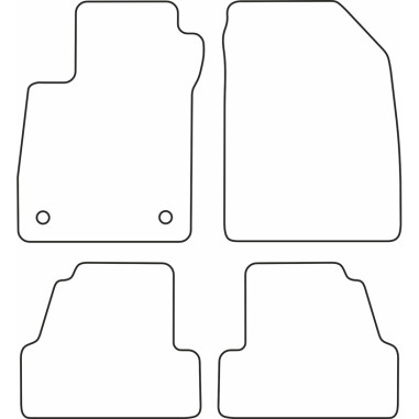 AutoStyle Set de tapis de sol en velours sur mesure pour Opel Mokka 2012-2020
