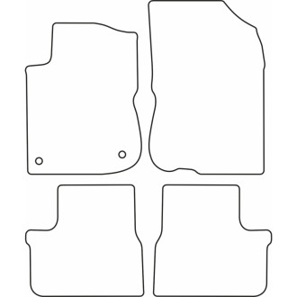 AutoStyle Set de tapis de sol sur mesure pour Peugeot 208 3 portes 2012-2019 2