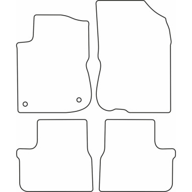 AutoStyle Set de tapis de sol sur mesure pour Peugeot 208 3 portes 2012-2019