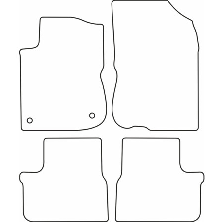 AutoStyle Set de tapis de sol sur mesure pour Peugeot 208 3 portes 2012-2019